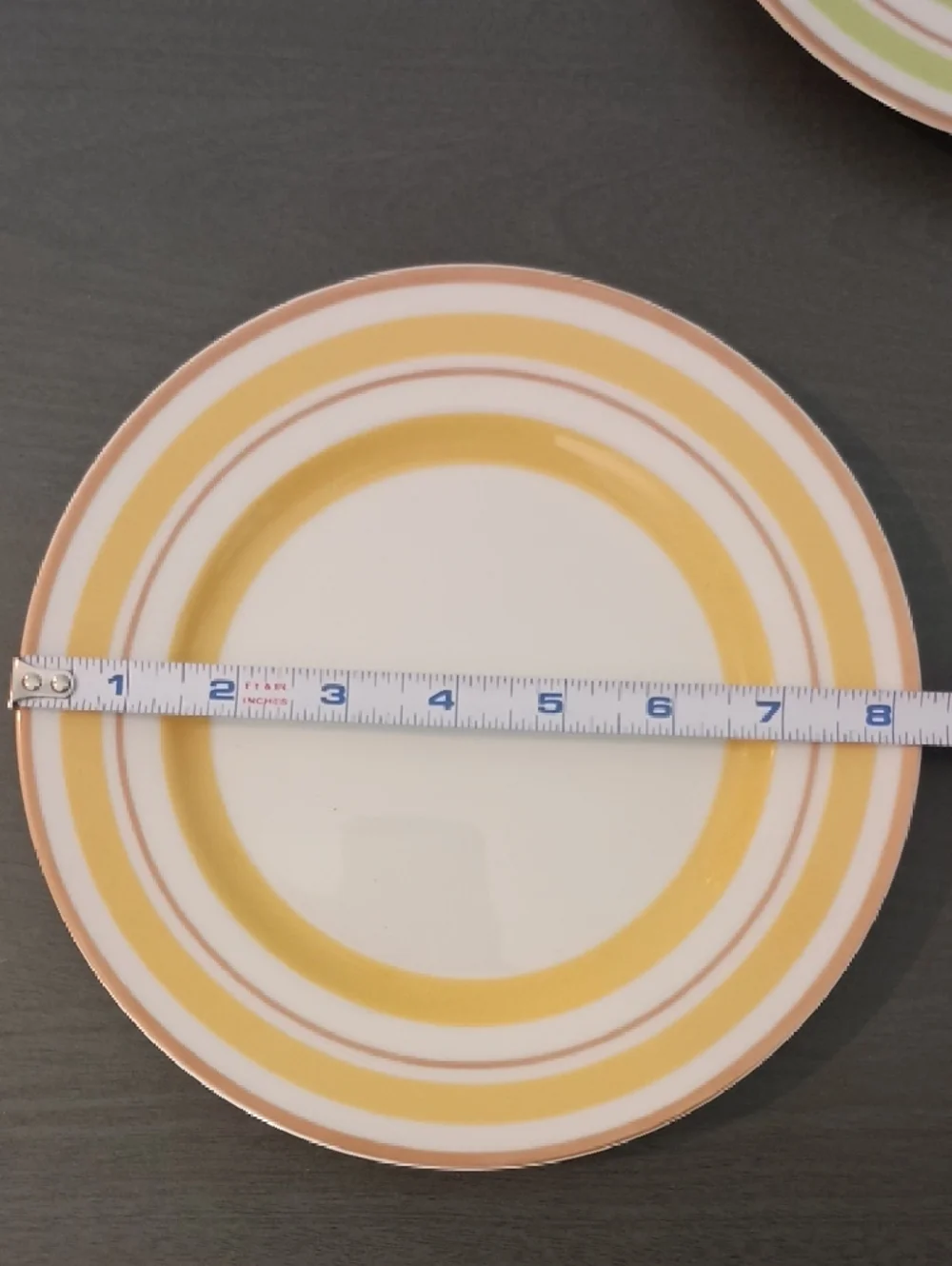 Williams-Sonoma Set Of 6 Pastel and Gold Plates
